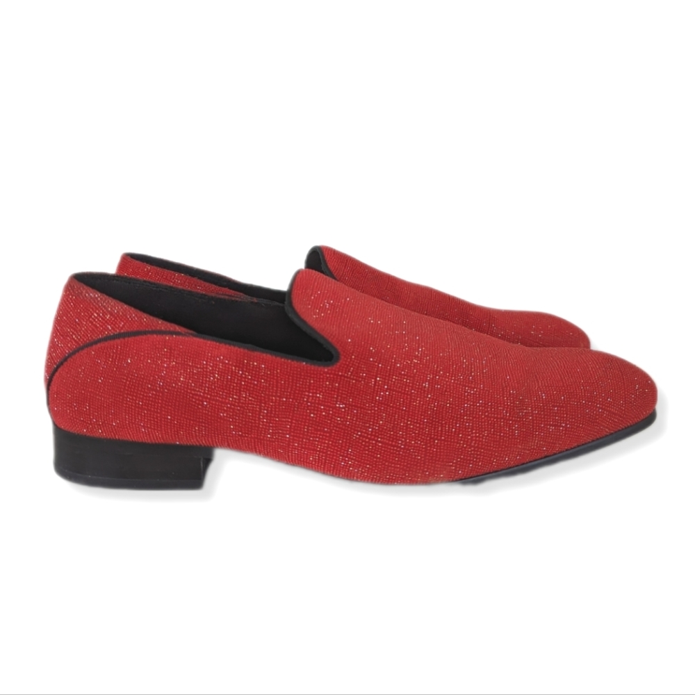 Aldo Men's Red Sparkle Slip On Loafers